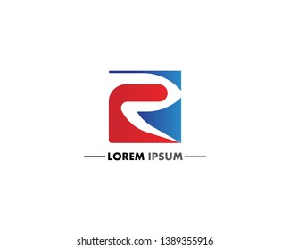 R Letter vector illustration icon Logo Template design