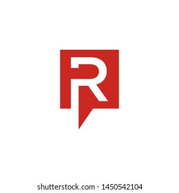 R letter vector logo abstract