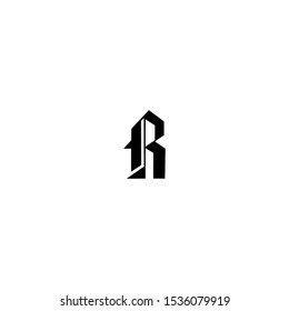 R letter vector logo abstract