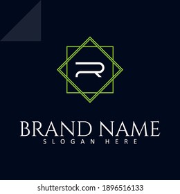 R letter vector logo abstract