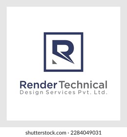 R letter vector logo abstract