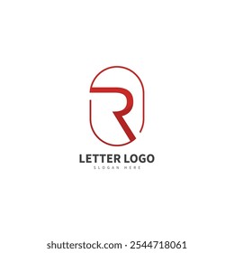 Logotipo de Vector de letra R abstracto