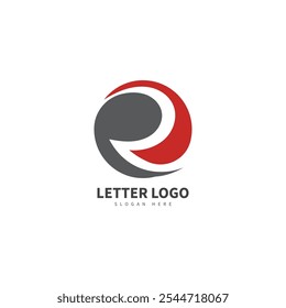 Logotipo de Vector de letra R abstracto