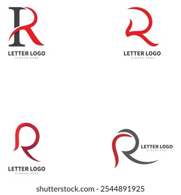 Logotipo de Vector de letra R abstracto