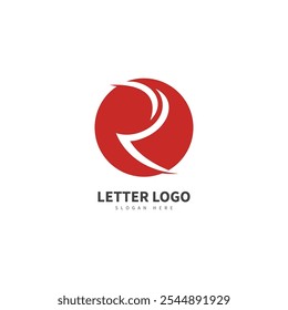 Logotipo de Vector de letra R abstracto