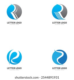 Logotipo de Vector de letra R abstracto