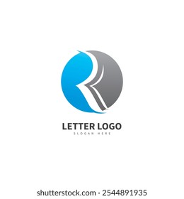 R letter vector logo abstract