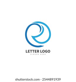 Logotipo de Vector de letra R abstracto