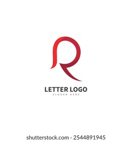 R letter vector logo abstract