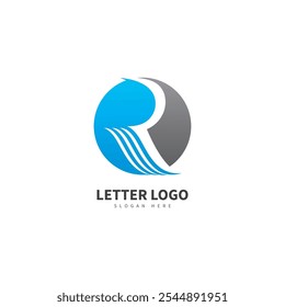 Logotipo de Vector de letra R abstracto