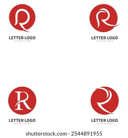 R letter vector logo abstract
