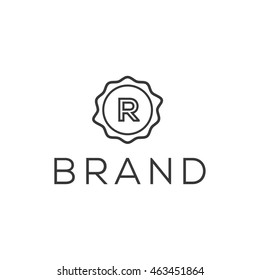R letter vector logo design