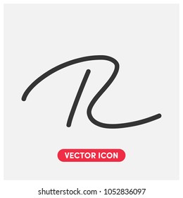 "R" Letter Vector Logo Illustration