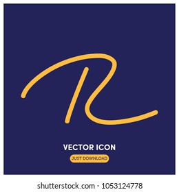"R" Letter Vector Logo Illustration