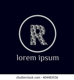  R letter vector logo. Luxury vintage letter R.