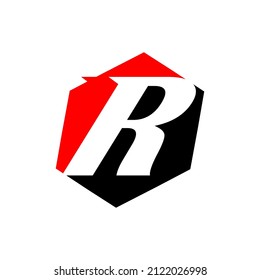 r letter vector logo template. This design use font symbol suitable for education