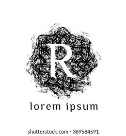 R letter vector logo template (sign, symbol, emblem, ornament)