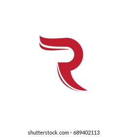 R Letter vector logo template