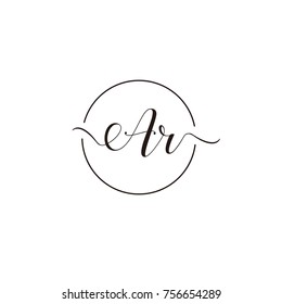 A and r letter vector logo template