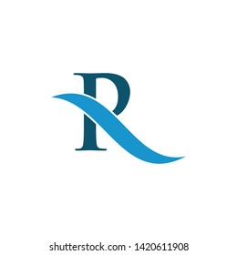 R letter water or wave symbol company logo template 