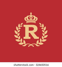 R letter wreath logo