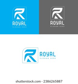 R Lettering Logo Icon Design