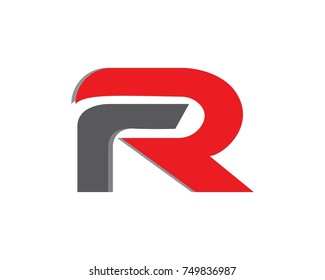 R Letters logos Template