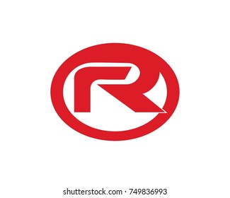 R Letters logos Template