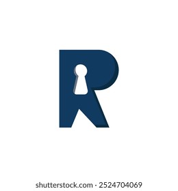 Ilustración simple del diseño del logotipo de la cerradura