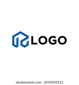 Logotipo R con diseño abstracto y geométrico para la identidad de marca