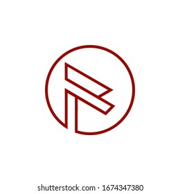 R logo abstract minimalist , simple , neat and clean.