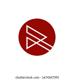 R logo abstract minimalist , simple , neat and clean.