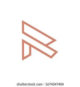 R logo abstract minimalist , simple , neat and clean.