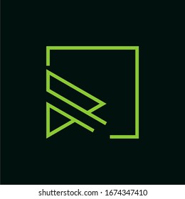 R logo abstract minimalist , simple , neat and clean.