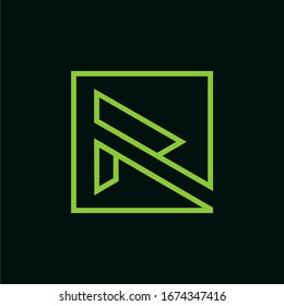 R logo abstract minimalist , simple , neat and clean.