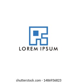 R logo with abstract shapes