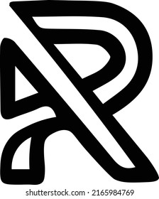 R logo, Alphabet logo vector design