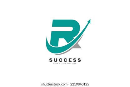 R logo business for branding company. arrow template vector illustration for your brand.