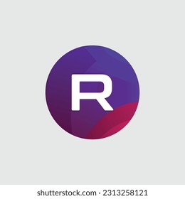 Diseño de vectores coloridos con el logotipo R. Concepto de icono. Resumen moderno