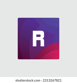 R logo Colorful Vector Design. Icon Concept. Abstract modern