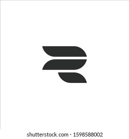 R logo concept. three simple and modern lines.