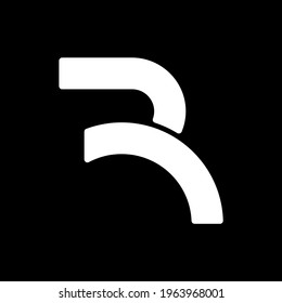 Diseño de logotipo R negro simple