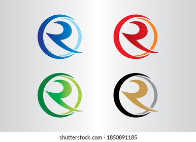 Diseño de logotipos R con tipografía moderna creativa. Diseño minimalista, creativo, único, moderno con logotipo.