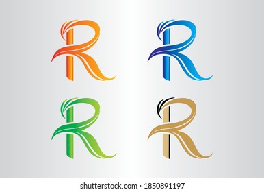 R Logo Design with Creative Modern Trendy Typography. Minimalist, Creative, Unique, Modern Logo Design.
