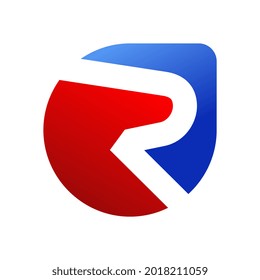 R Logo Design Icon, Unique logo design letter R on white background, Initial R vector design.