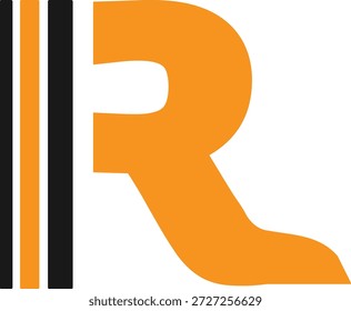 R Logo-Design. Logo-Design Linie R