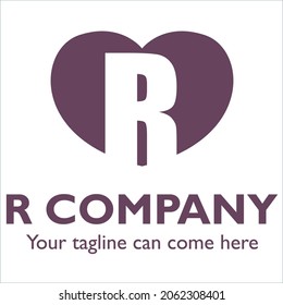 Diseño del logotipo de R sobre temas comunitarios y sin ánimo de lucro