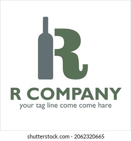 R logo design on Food and drink theme