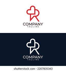 r logo design and premium vector templates
