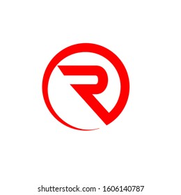 R logo design simple modern template